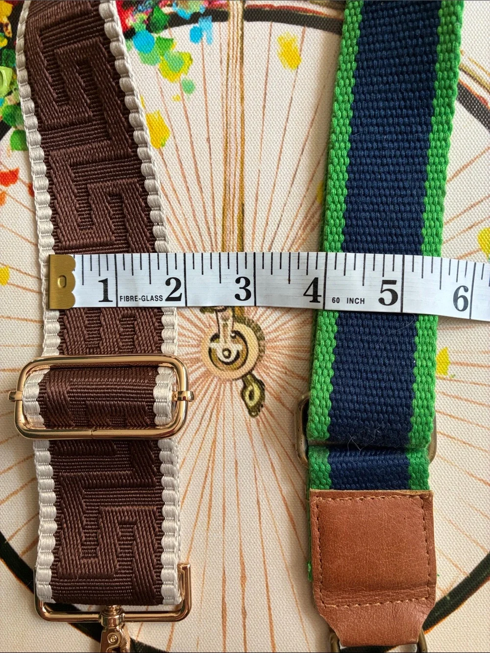 Panache Navy/Green Adjustable Bag Straps.